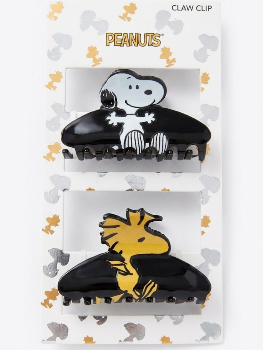 NWT ⚜️🖤⚜️  Impressions Vanity Peanuts Snoopy and Woodstock Claw Clip Set